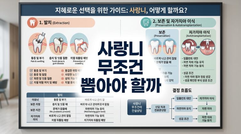사랑니 무조건 뽑아야 할까? 자가치아이식과 교정 활용 조건 총정리