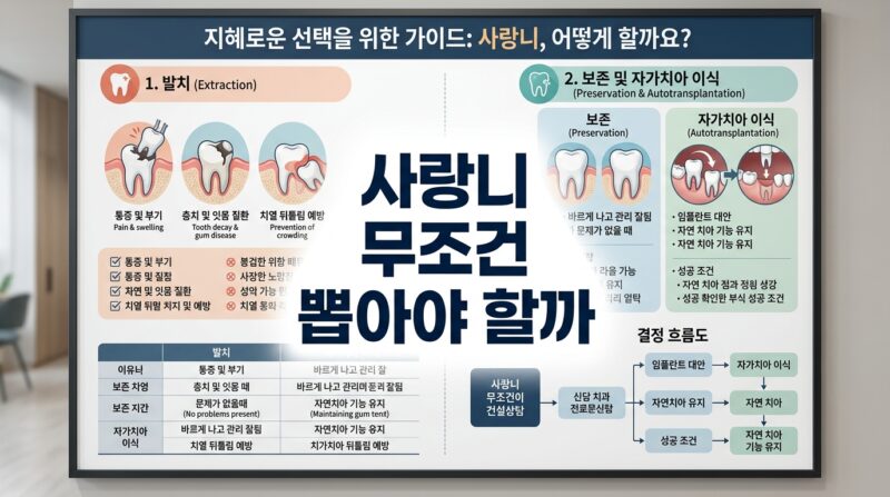 사랑니 무조건 뽑아야 할까? 자가치아이식과 교정 활용 조건 4가지 총정리 1 사랑니 무조건 뽑아야 할까? 자가치아이식과 교정 활용 조건 총정리