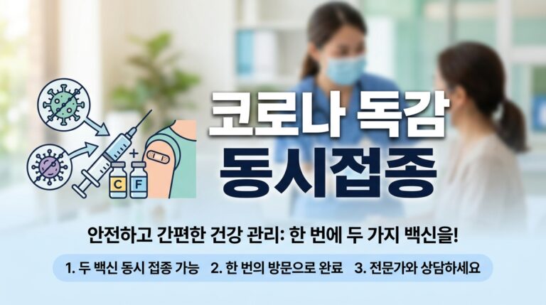 코로나 독감 동시접종 같은 날 맞아도 안전할까? 접종 일정 및 주의사항 총정리