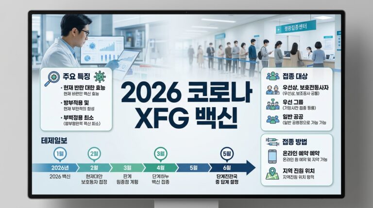 2026 코로나 신규 백신 XFG 효과와 차이점: 작년에 맞았어도 또 맞아야 할까?
