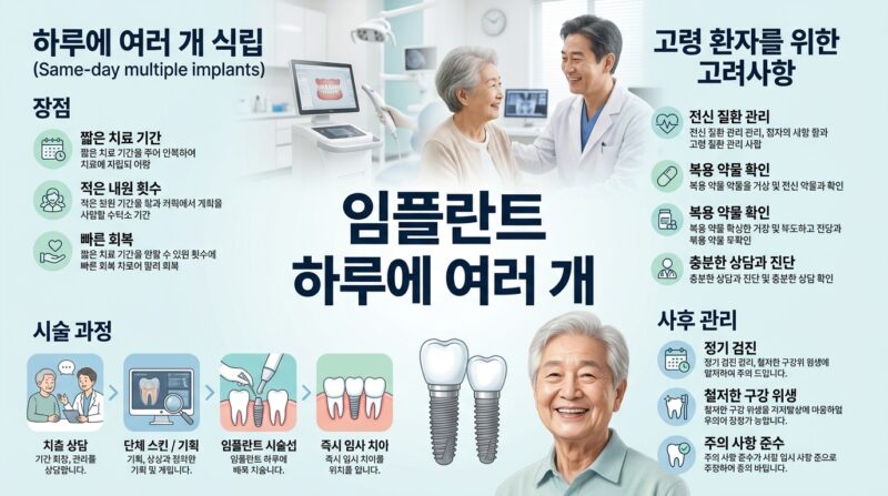 임플란트 하루에 여러 개 동시 식립 고령자 부모님 전신 안전 기준 1 임플란트 하루에 여러 개 동시 식립 고령자 부모님 전신 안전 기준