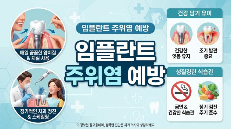임플란트 주위염 예방과 수명 연장 관리법 필수 수칙 총정리