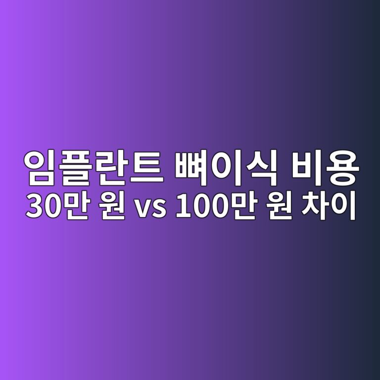 임플란트 뼈이식 비용 30만 원 vs 100만 원 차이? 상악동 거상술 비급여 가격 완벽 비교