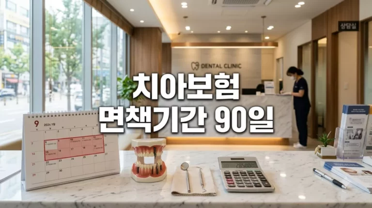 가입하고 바로 치과 가면 0원? 치아보험 면책기간 90일과 감액기간 50% 계산법