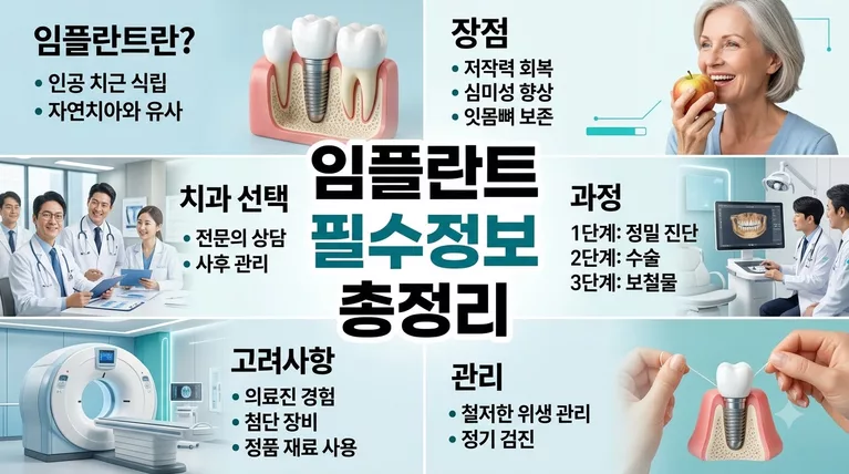 임플란트 필수정보 총정리 | 건강보험 급여기준부터 재료별 가격, 치아보험 보장까지(2026)