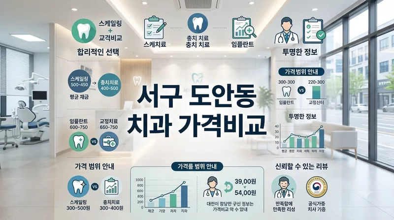 대전광역시 서구 도안동 치과 공개가격 정리 임플란트 크라운 비교