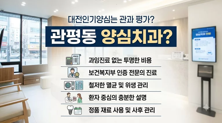 대전광역시 유성구 관평동 치과 선택 기준과 비급여 공개가격 총정리