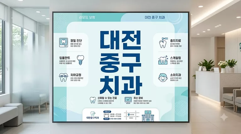 대전 중구 치과 85곳, 임플란트·크라운 가격 한 번에 비교